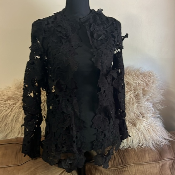 Love Chelsey Floral Knit blazer no buttons size M - Picture 4 of 8